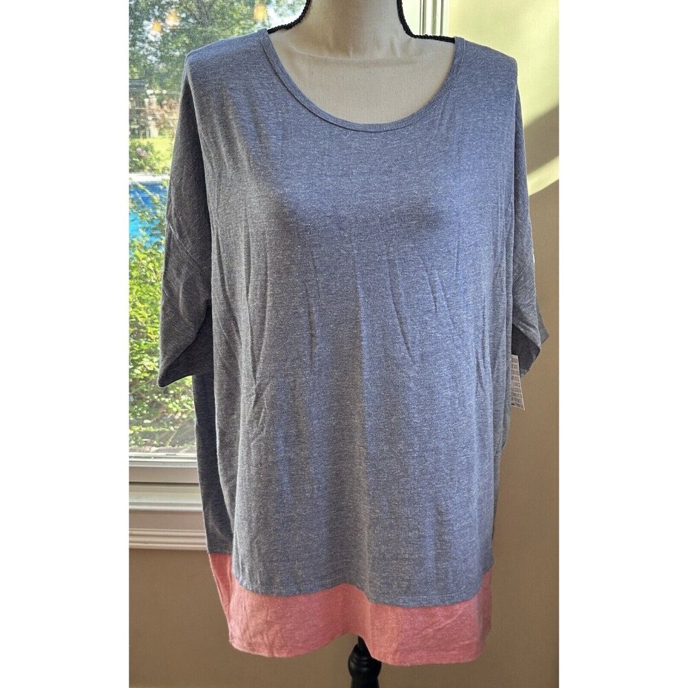 LulaRoe Irma‎ Heathered Blue Tunic Shirt Top, Sz XL, NWT New w Tags, Extra Large